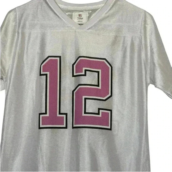 Girl's NFL Team Apparel Packers Aaron Rodgers 12 White Pink Jersey Large (14/16) - Picture 2 of 13